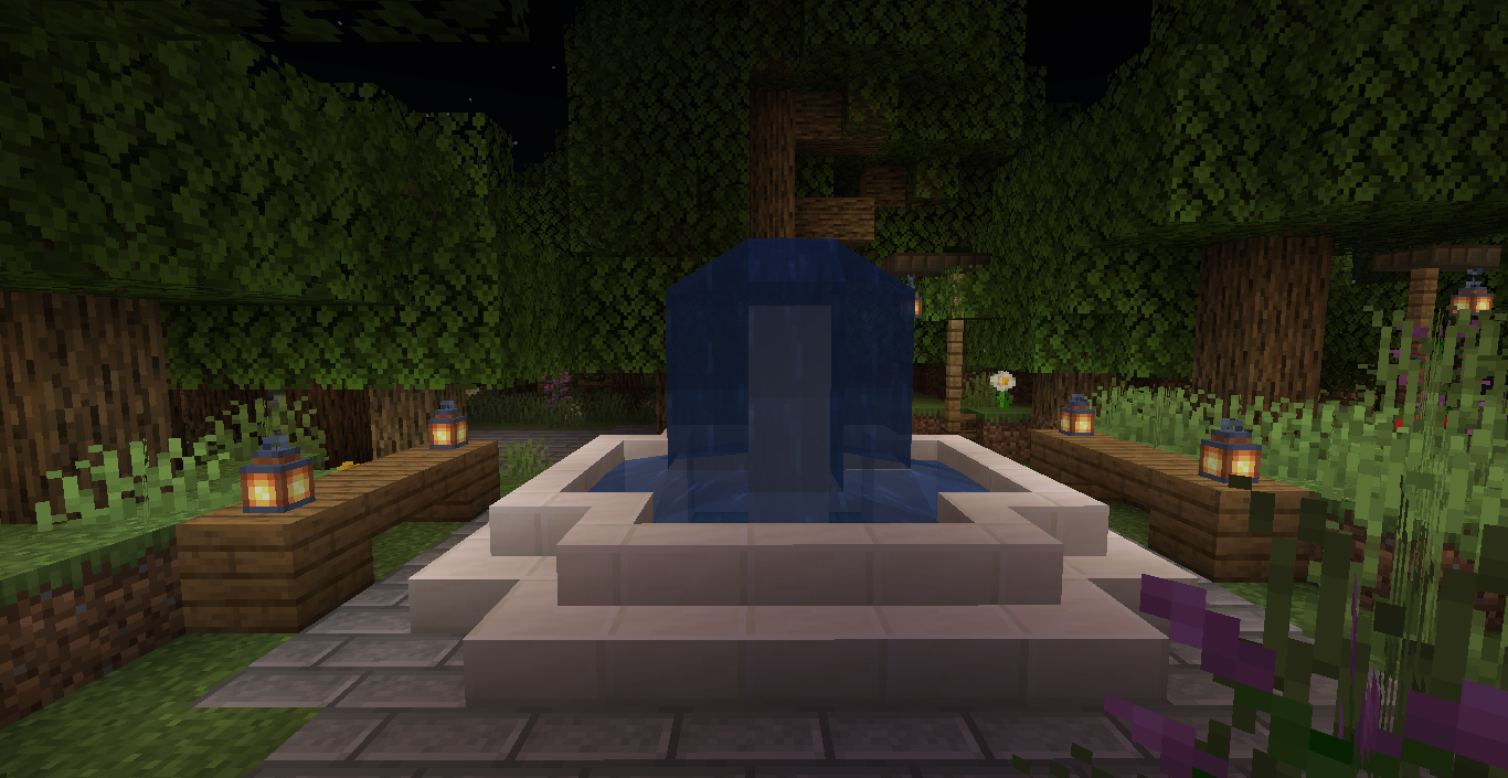 ASLA Minecraft Post-Event DASH Water Fountain Night View